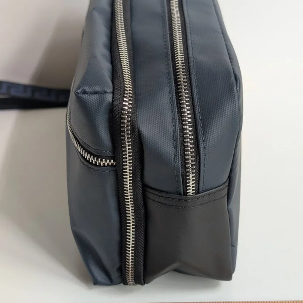 Versace Parfums Dark Blue Dopp Kit Cosmetic Toiletry Bag NWOT